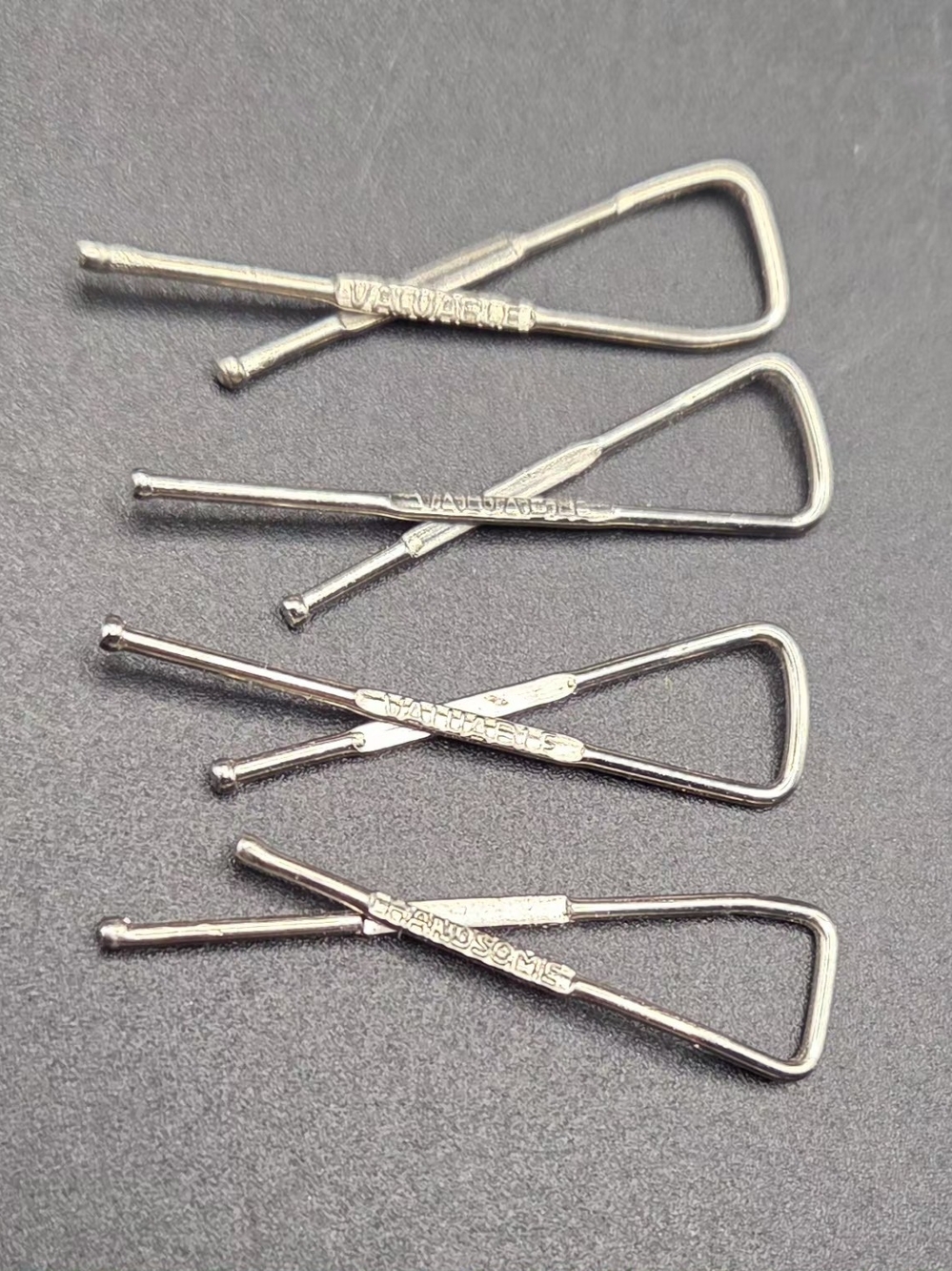 Metal X-Clips Valuable Handsome Paperclip Zipper Pull Money Clip Collar Clips 4